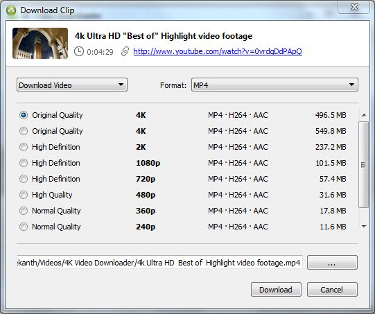 download 4k uhd 2160p videos from youtube